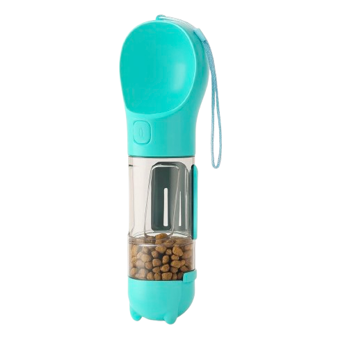 Trinkflasche mit Snackbehälter & Kotbeutelspender